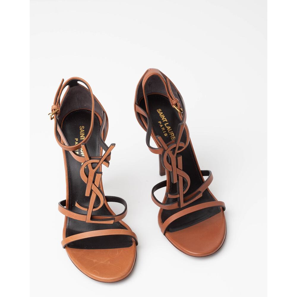 Saint Laurent cassandra high heel sandals - new papaya - NWT